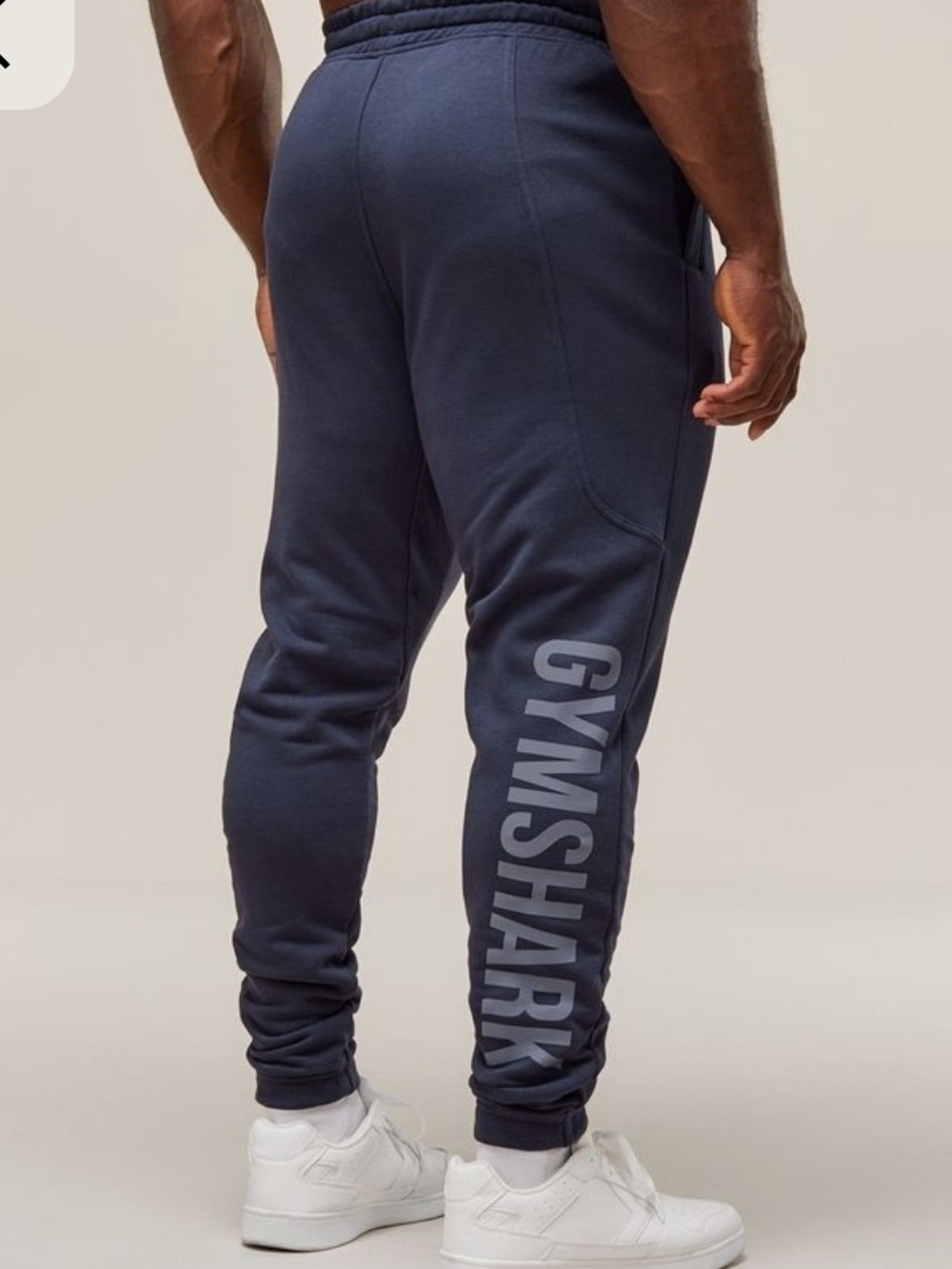 Gymshark power wordmark joggers -heavy blue